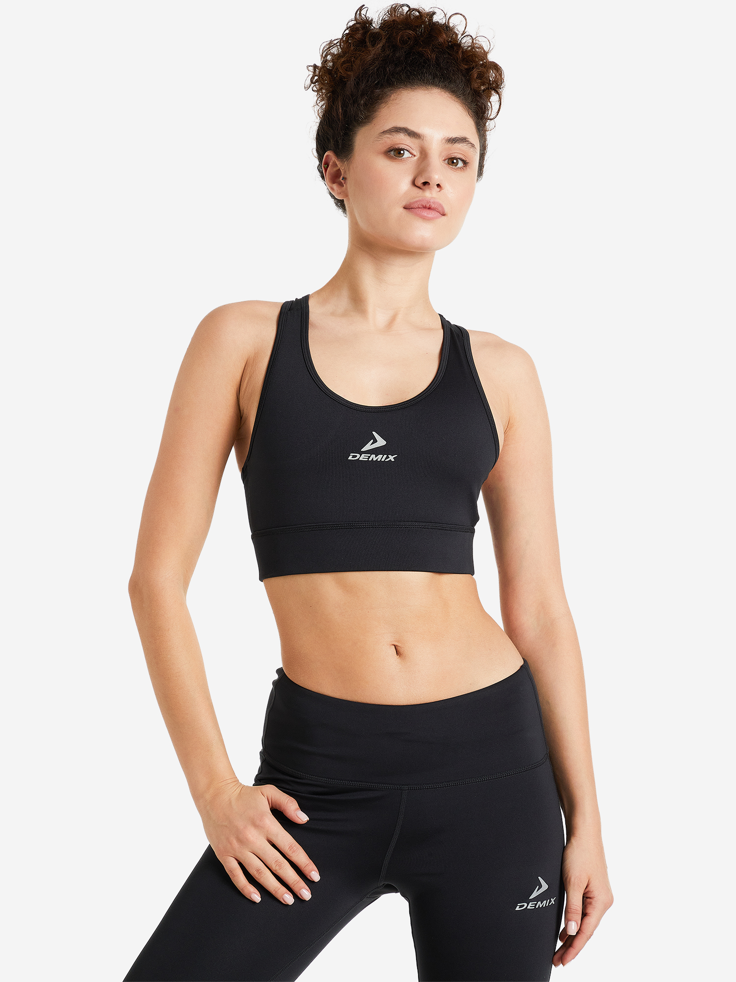 Спортивный топ бра ActiveMove Essentials Longline, Черный