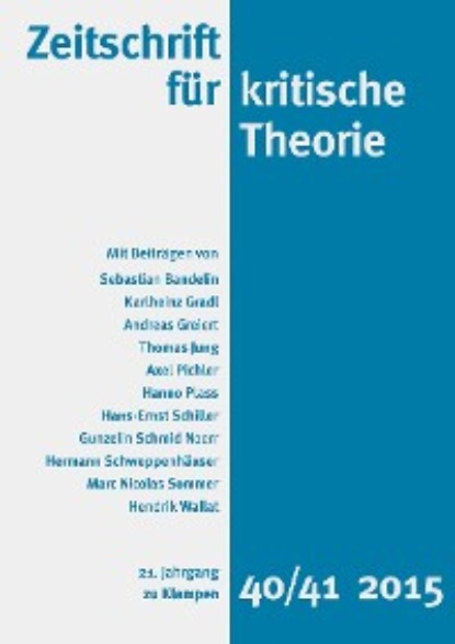 Zeitschrift f?r kritische Theorie / Zeitschrift f?r kritische Theorie, Heft 40/41