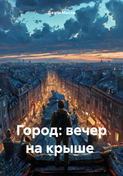 Город: вечер на крыше