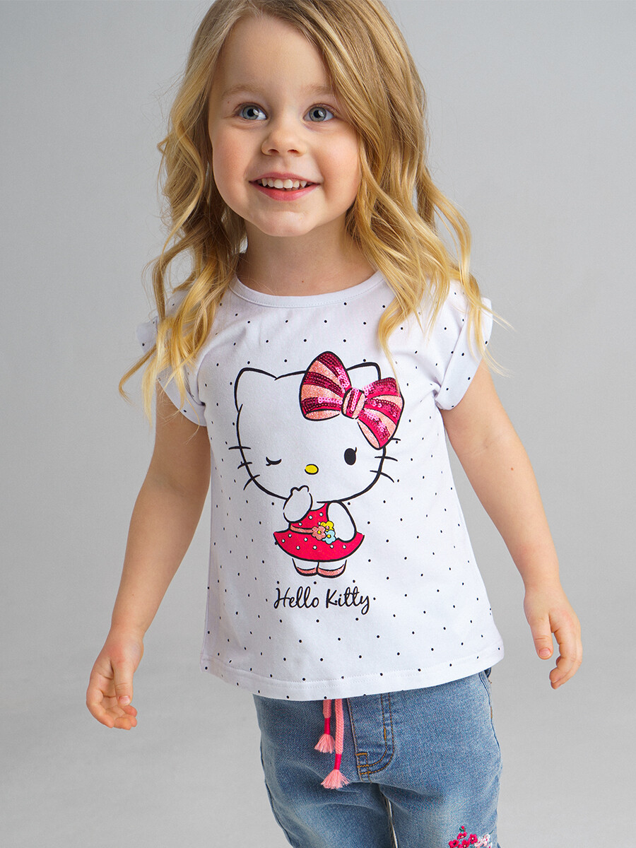 Футболка для девочки c принтом Hello Kitty