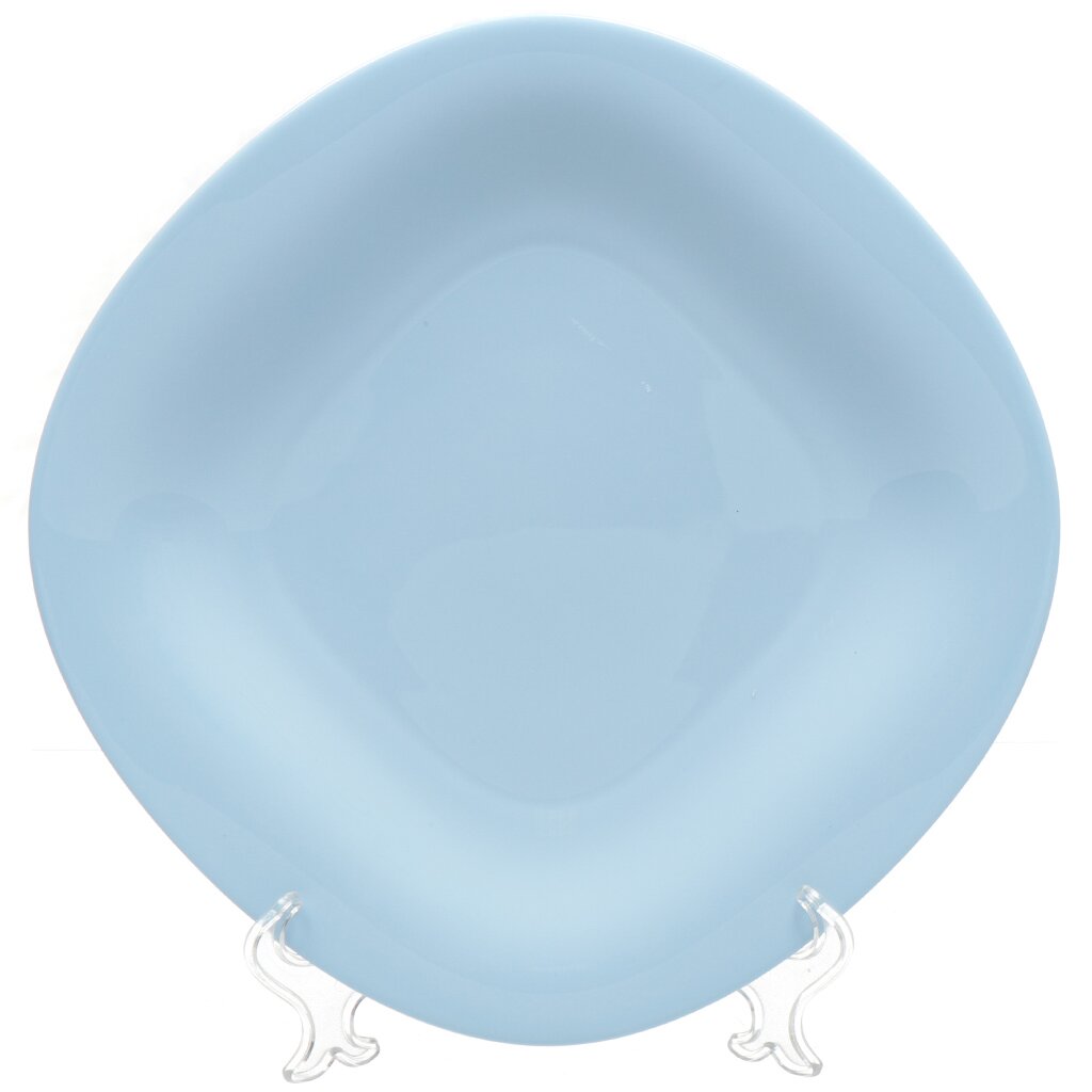   Порядок Тарелка обеденная, стеклокерамика, 27 см, квадратная, Carine Light Blue, Luminarc, P4126
