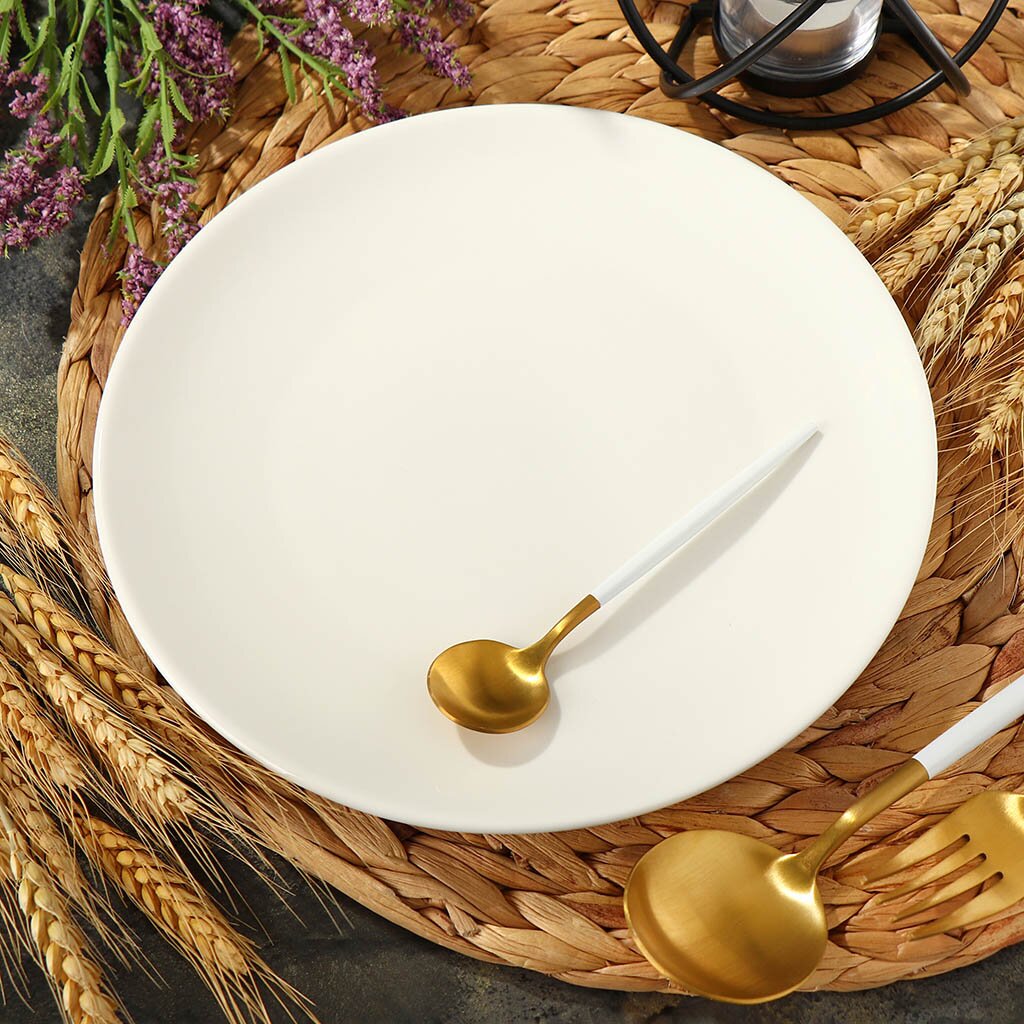   Порядок Тарелка десертная, керамика, 20 см, круглая, Грейс, Daniks