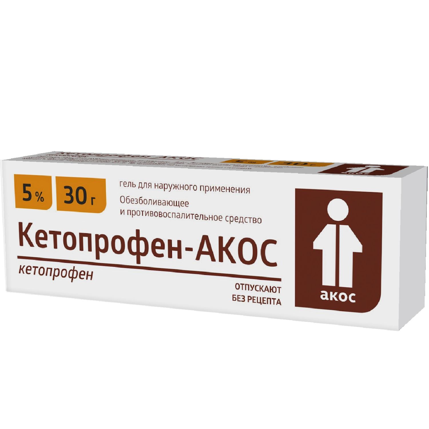 Кетопрофен-АКОС гель д наружн. прим. 5% 30г