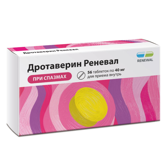 Нервная система Дротаверин Реневал таб. 40мг №56