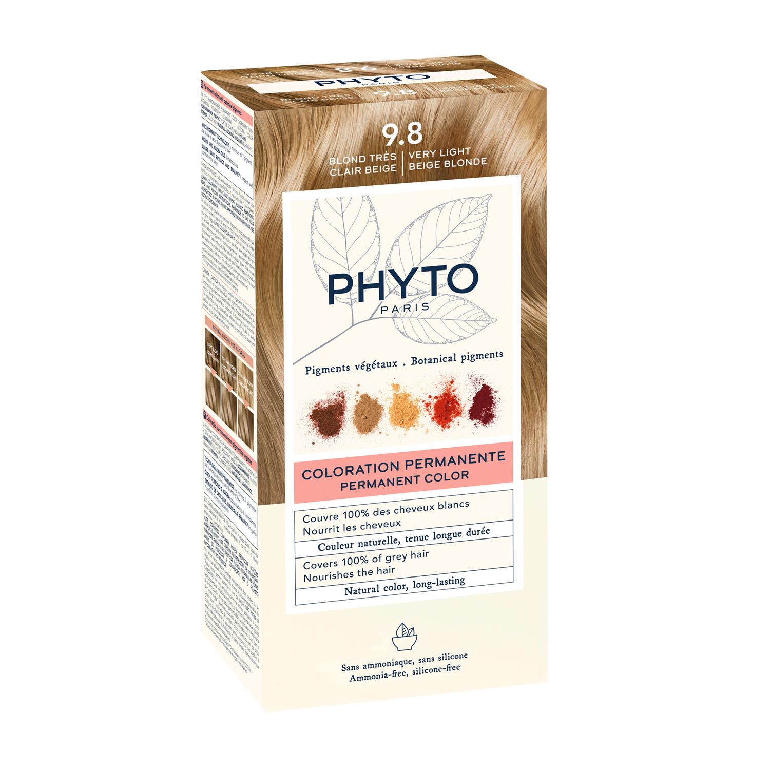 Phytosolba крем-краска для волос тон 9.8 очень светлый бежевый блонд 50 50 12 №2 NP022023