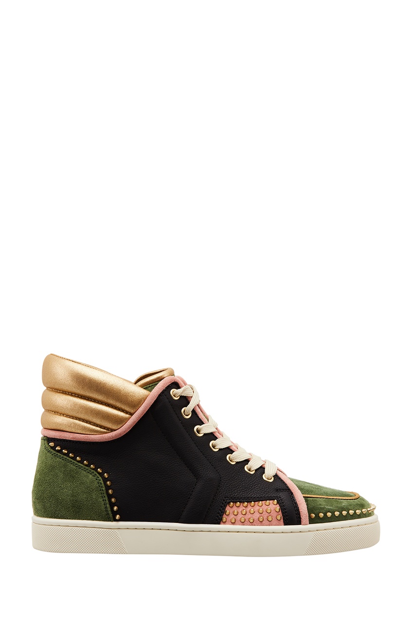  Черно-зеленые кроссовки Sporty Dude Low Flat