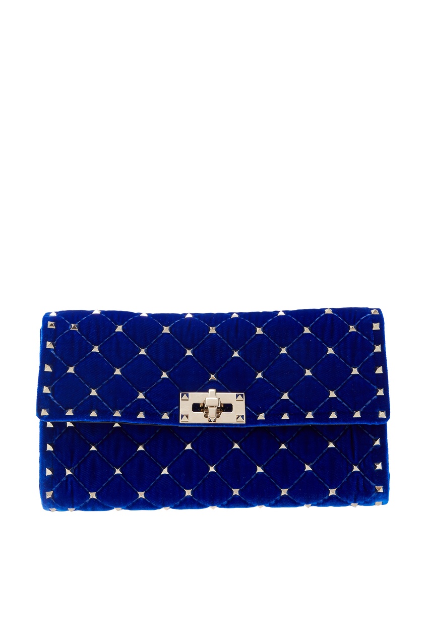 +25 Синяя бархатная сумка Rockstud Spike