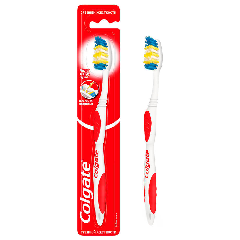 Зубные щетки Зубная щетка Colgate Классика Здоровья многофункциональная, средней жесткости