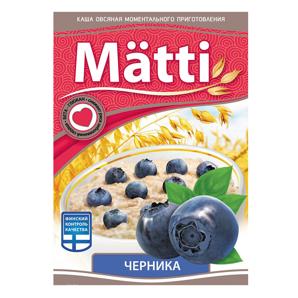  Каша Matti 40г овсяная с черникой