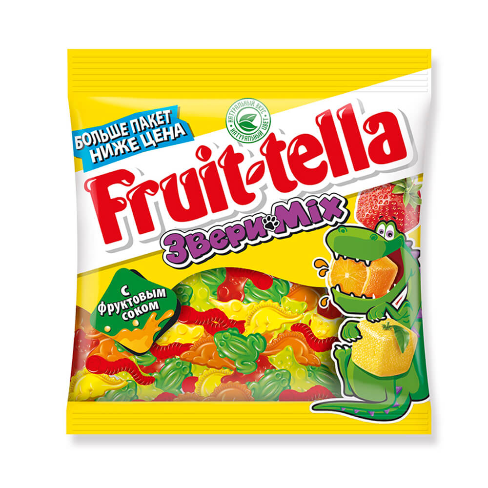 Мармелад жевательный Fruittella 150г звери микс Ван Мелле