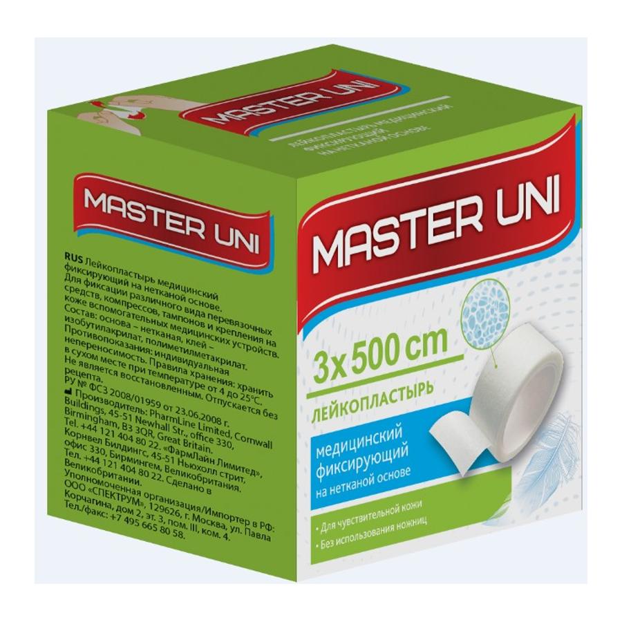 Лейкопластырь Master Uni юни пор 3 х 500 см на нетканой основе