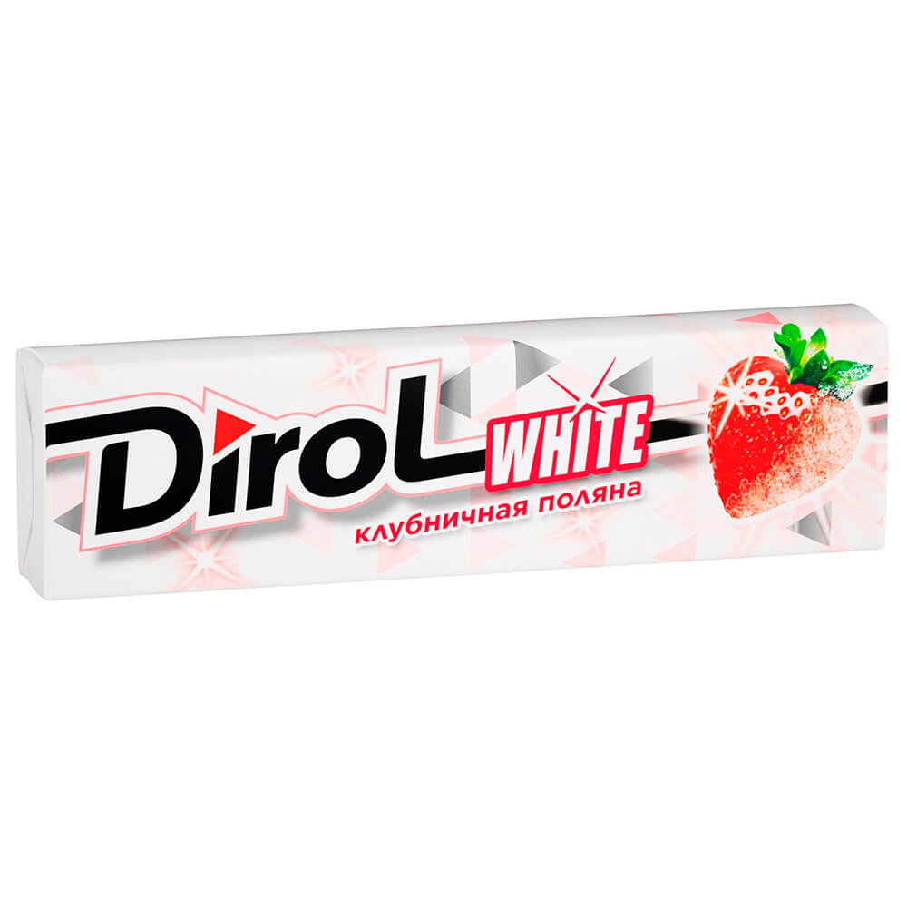 Жевательная резинка Резинка жевательная Dirol White 13,6г клубничная поляна подушечки