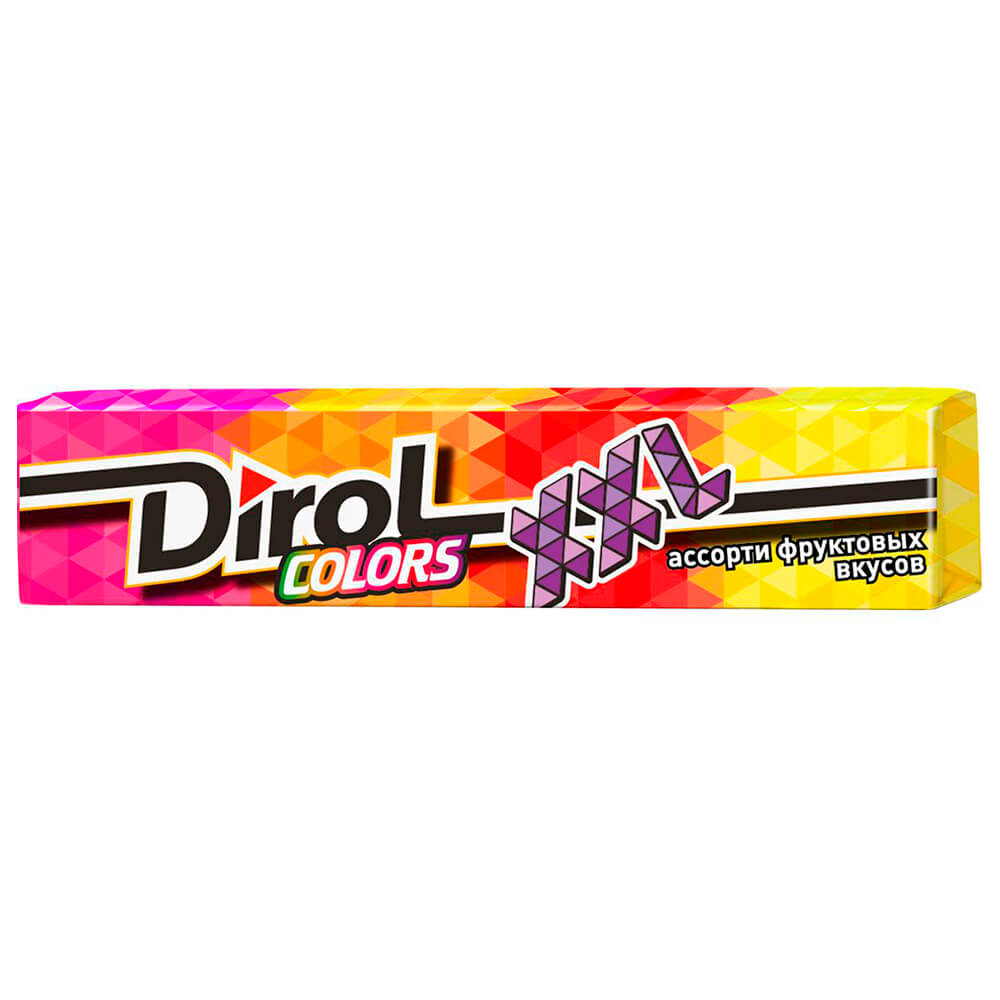 Жевательная резинка Резинка жевательная Dirol 19г colors ххl ассорти фруктовых вкусов