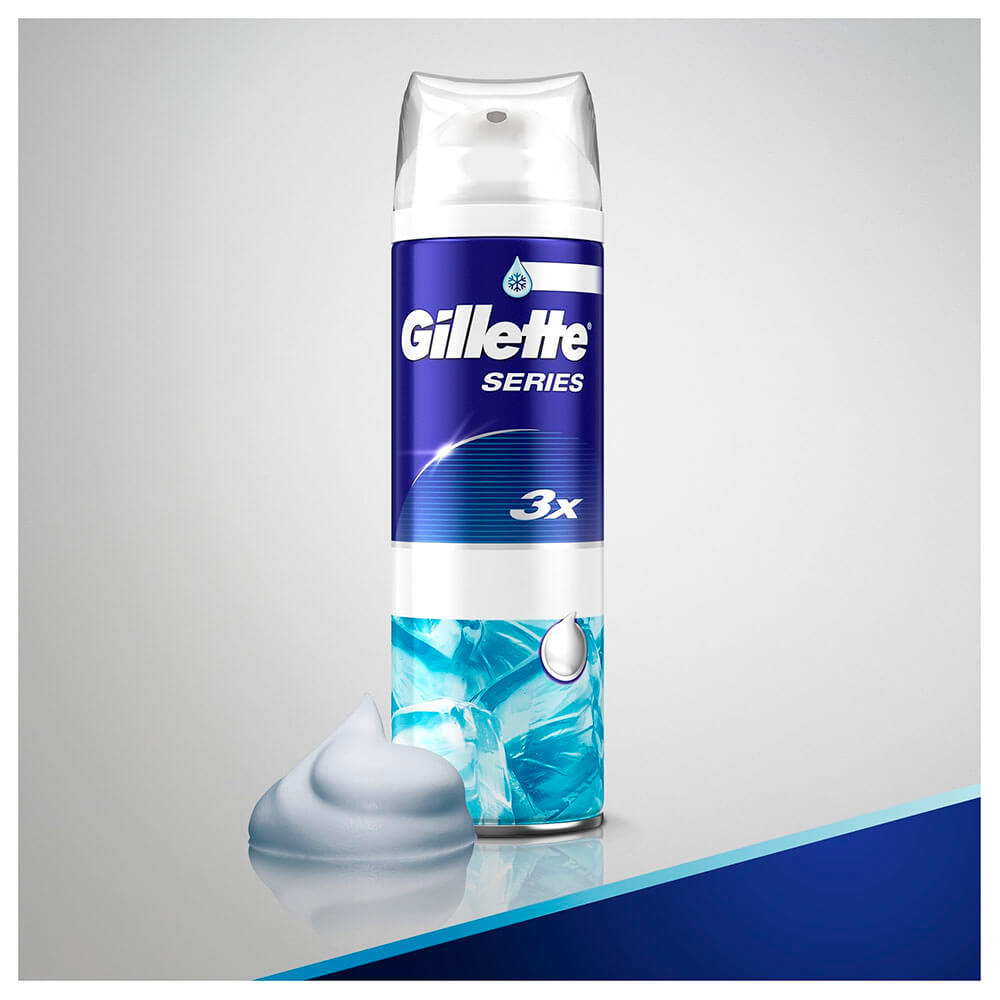 Пены, гели, кремы Пена для бритья Gillette 250мл сириес для чувствительной кожи с эффектом охлаждения