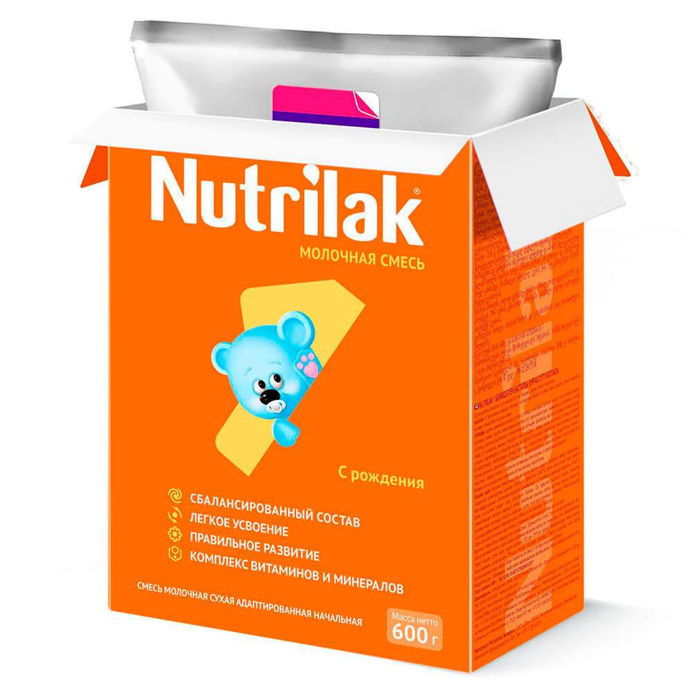 Смесь молочная Nutrilak-1 с рождения 600г