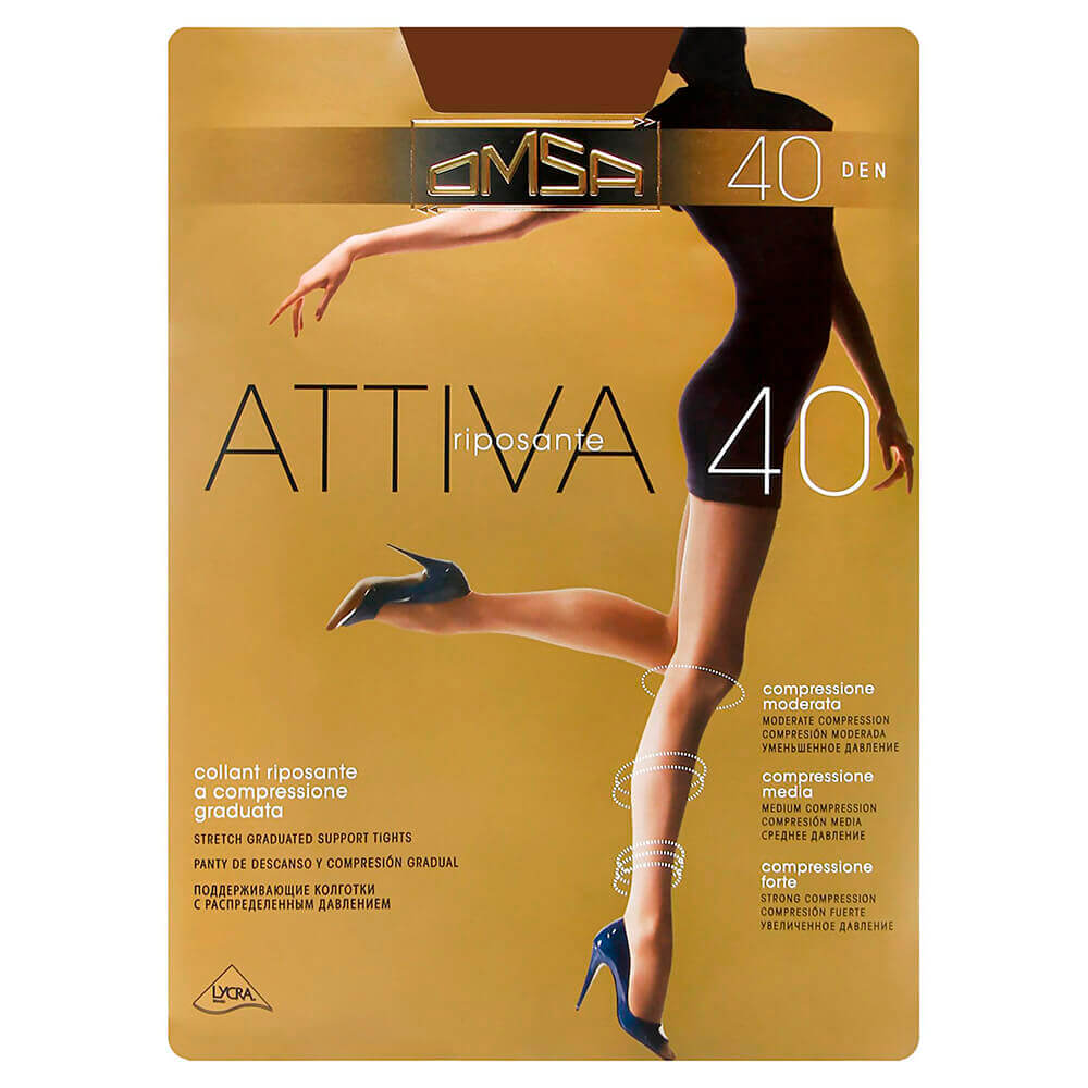 Колготки Omsa Attiva 40 ден Cioccolato р.3