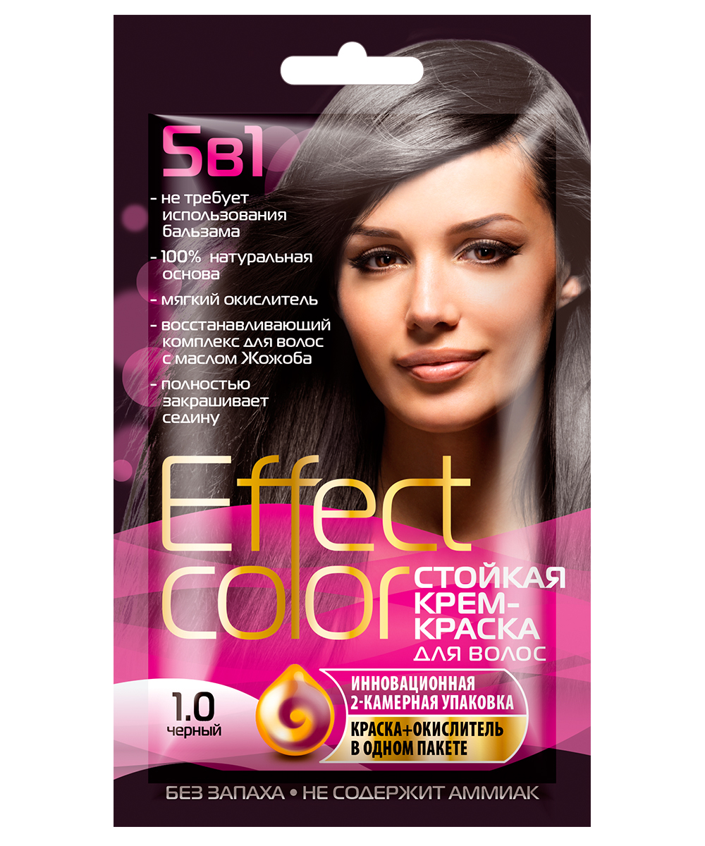 Крем-краска для волос Effect color 50мл 1.0 черный