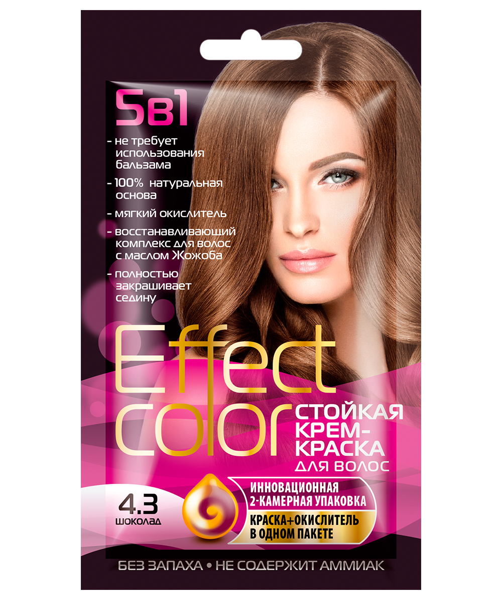 Крем-краска для волос Effect color 50мл 4.3 шоколад