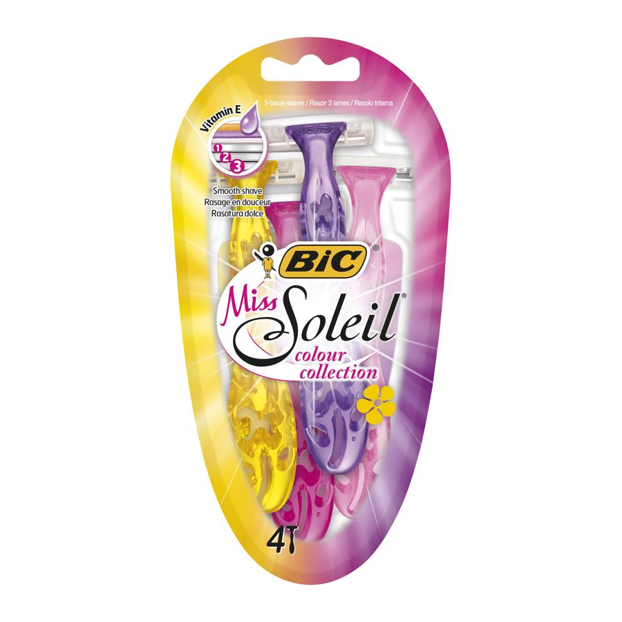 Станок Bic Miss Soleil 4шт женский одноразовый колор