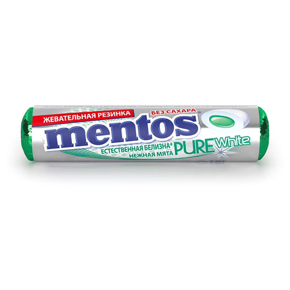 Жевательная резинка  Тут Просто Резинка жевательная Mentos 15,5г нежная мята ролл ван мелле