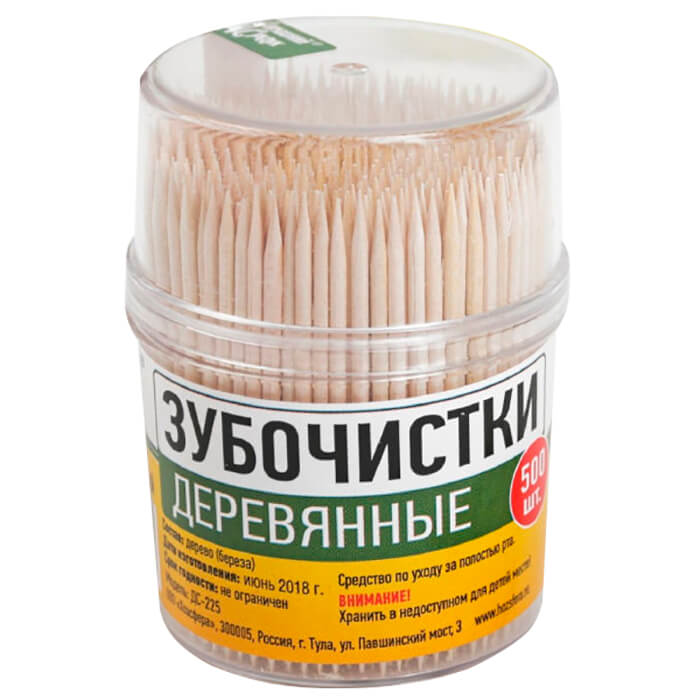 Зубочистки домашний сундук 500шт макси банка