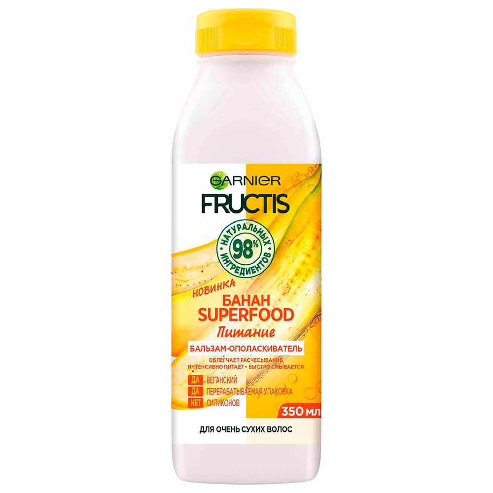 Бальзам для волос Fructis 350мл суперфуд банан