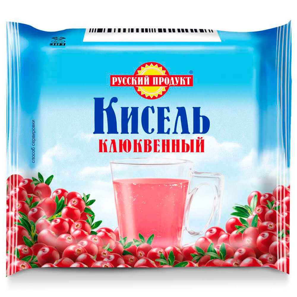 Кисель клюквенный русский продукт брикет 190г