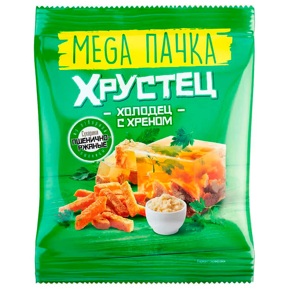 Сухарики крутец 80 г со вкусом холодец с хреном