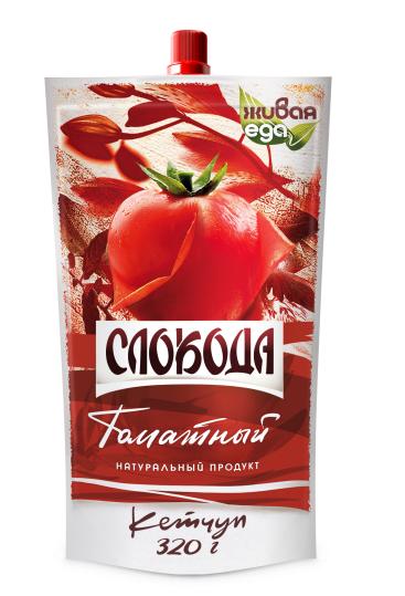 Кетчуп слобода 320 г томатный дой-пак