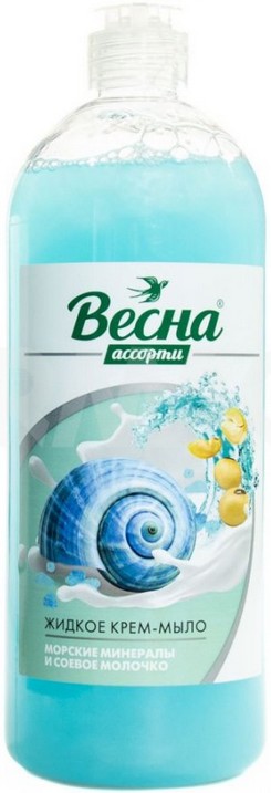 Жидкое мыло Жидкое крем-мыло весна 850 г ассорти морские минералы и соевое молочко