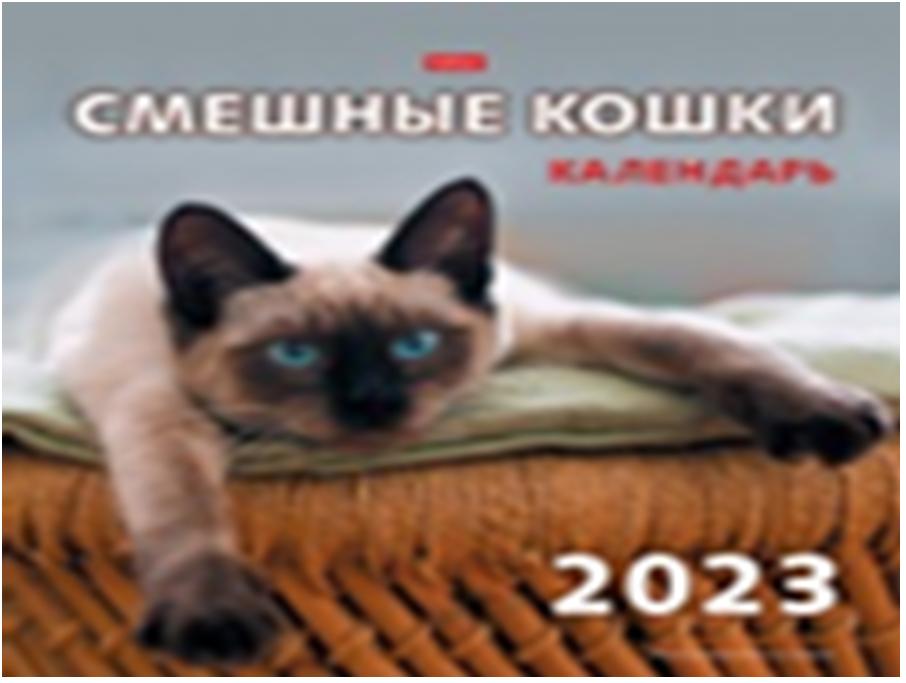 Календарь настенный перекидной 30*30 см эконом смешные кошки 2023 28022