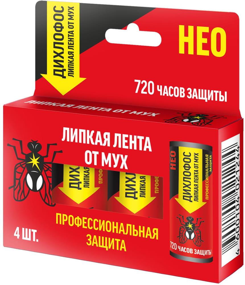  Лента липкая для мух дихлофос нео 4 шт