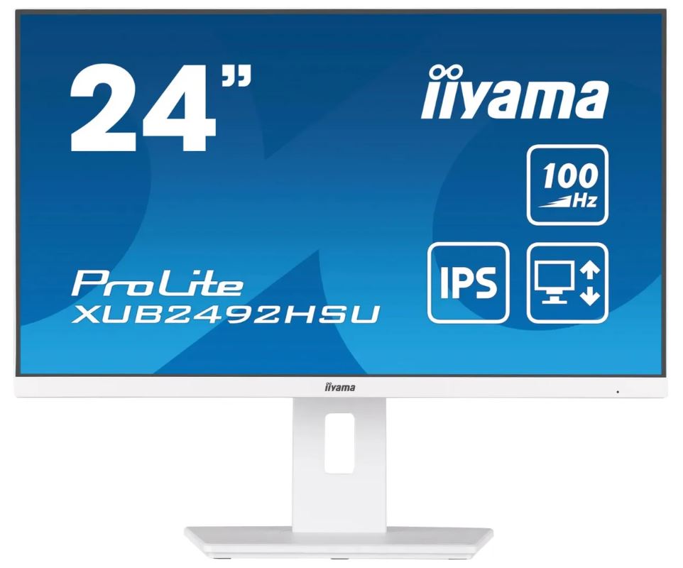 Монитор 23,8 Iiyama XUB2492HSU-W6 ProLite белый IPS LED 0.4ms 16:9 HDMI M/M матовая HAS Piv 250cd 178гр/178гр 1920x1080 100Hz DP FHD USB