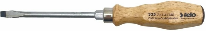 Отвертка Felo 33506590 с деревянной рукояткой ударная SL 7,0Х1,2