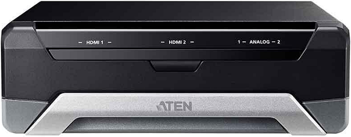 Конвертер Aten UC3022-AT-G HDMI+AUDIO=>USB, 2xHDMI+2xRCA/XLR>USB-C/USB A-тип, Female>Male, DC 5V, (ввод: 2160p30/25/24;вывод: макс. несжат. 1080p60/50