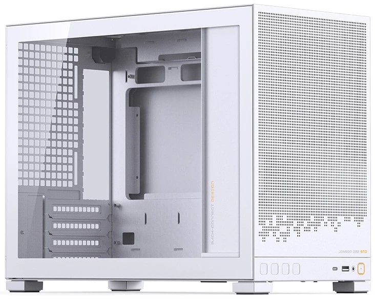 Корпус mATX JONSBO D32 STD White без БП, боковая панель из закаленного стекла, 2*USB 3.2, USB Type-C