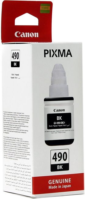 Чернила Canon GI-490 BK 0663C001 для PIXMA G1400, G2400, G3400 (135мл) чёрные