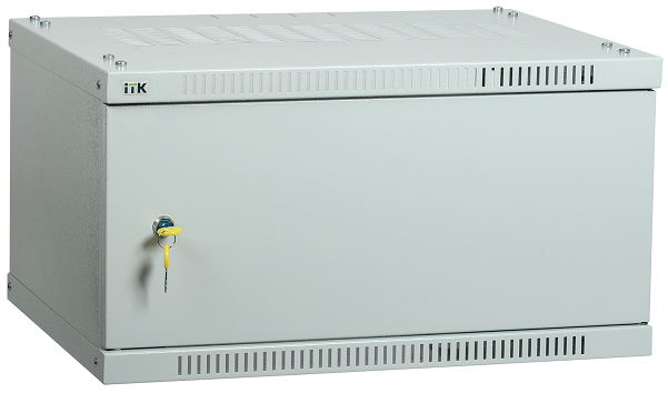 Шкаф настенный 19, 6U ITK LWE3-06U64-MF LINEA WE, 600x450мм дверь металл серый