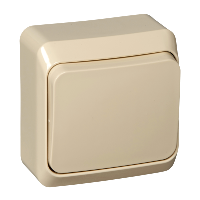 Выключатель Schneider Electric KA10-001K Этюд кнопочный, наружный, 10 А, 220/250 В,  3680  Вт, IP20, в сборе (сх.1) (кремовый)