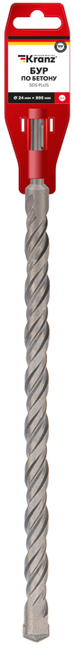 Бур KRANZ KR-91-0081 по бетону 24x800x740 мм SDS PLUS