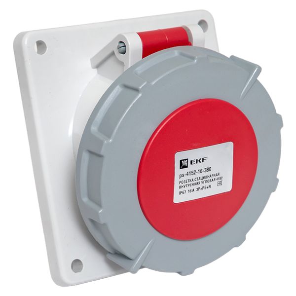 Розетка стационарная внутренняя EKF ps-4152-16-380 угловая 4152 3Р+РЕ+N 16А 380В IP67