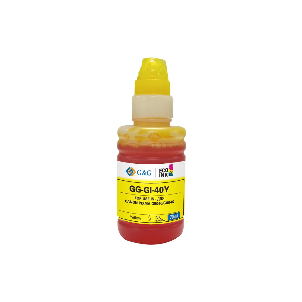 Чернила G&G GG-GI-40Y желтые для Canon Pixma 5040/6040 70 ml