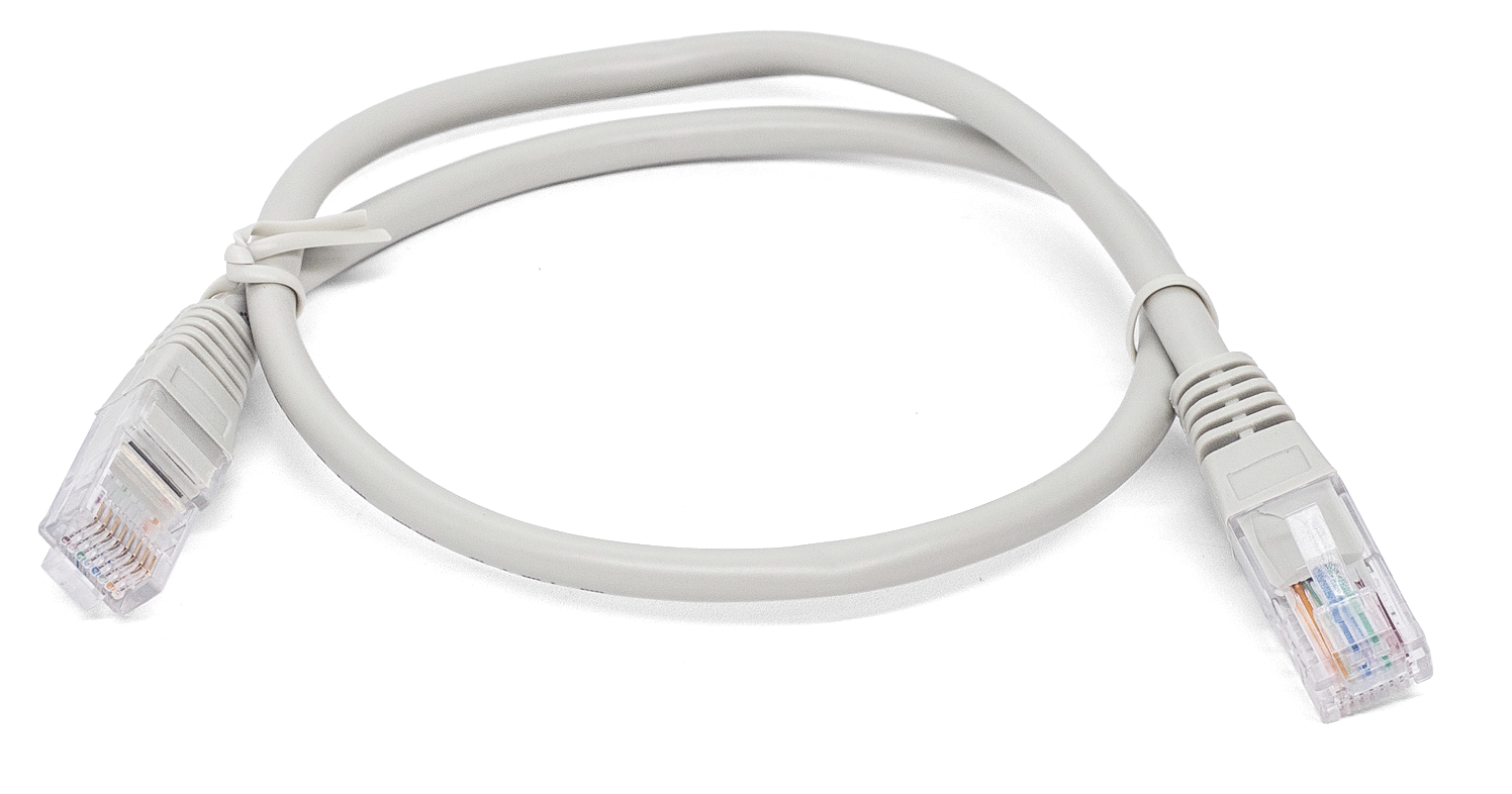 Кабель патч-корд U/UTP 6 кат. 0.5м Filum FL-U6-0.5M 26AWG(7x0.16 мм), омедненный алюминий (CCA), PVC, серый