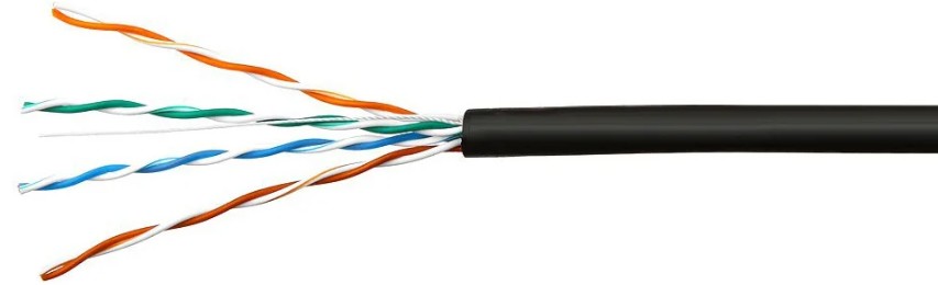 Кабель SkyNet CSS-UTP-4-CU-OUT-N Standart UTP outdoor 4x2x0.48, медный, FLUKE TEST, кат.5e, однож., 305м, box,черн