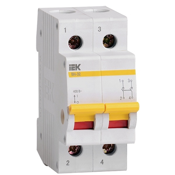 Выключатель нагрузки IEK MNV10-2-100 KARAT (мини-рубильник) ВН-32 2P100А