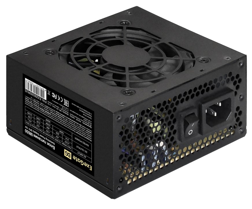 600-700W  Xcom-Shop Блок питания SFX Exegate EX292283RUS 650W, APFC, 80 PLUS Silver, 80mm fan