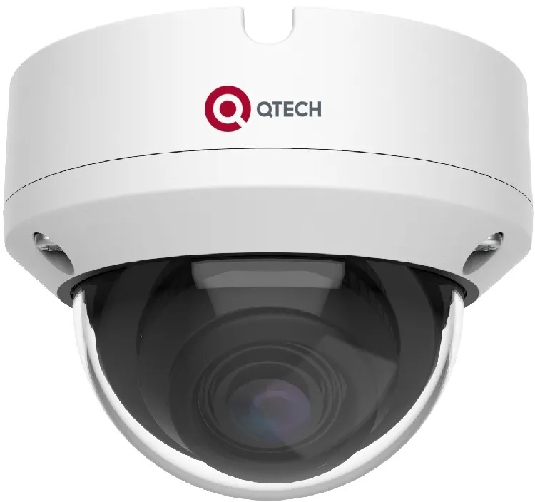 Видеокамера IP QTECH QVC-MiR203 2МП, купольная, вандалостойкая, в металлическом корпусе, с фиксированным объективом 2.8мм (103°) и ИК-подсветкой до 30