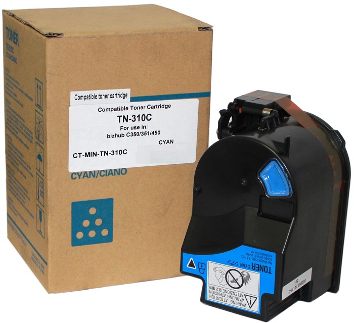 Тонер ELP CT-MIN-TN-310C для Konica-Minolta bizhub C350/351/450 TN-310C cyan