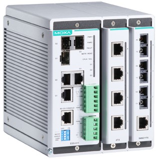Модуль интерфейсный MOXA EDS-611 2 slots for 4-port fast Ethernet, total up to 8+3G ports