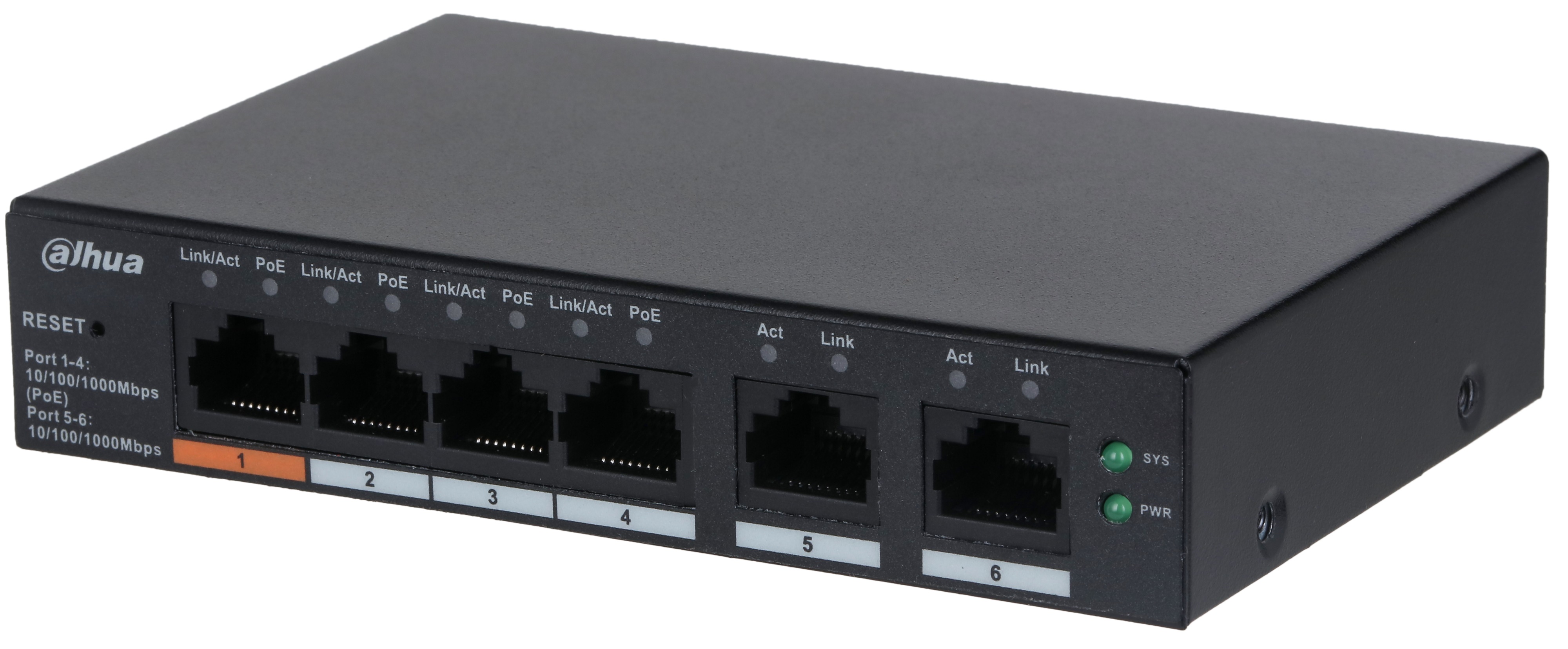 Коммутатор Dahua DH-CS4006-4GT-60 4-портовый гигабитный PoE с функцией облачного управления